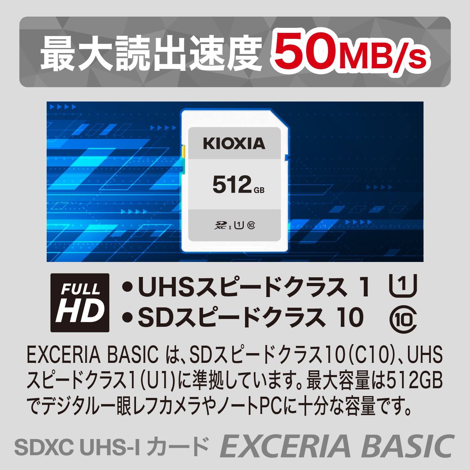 Amazon | KIOXIA(キオクシア)【日本製】SDカード 512GB SDXC UHS-I対応